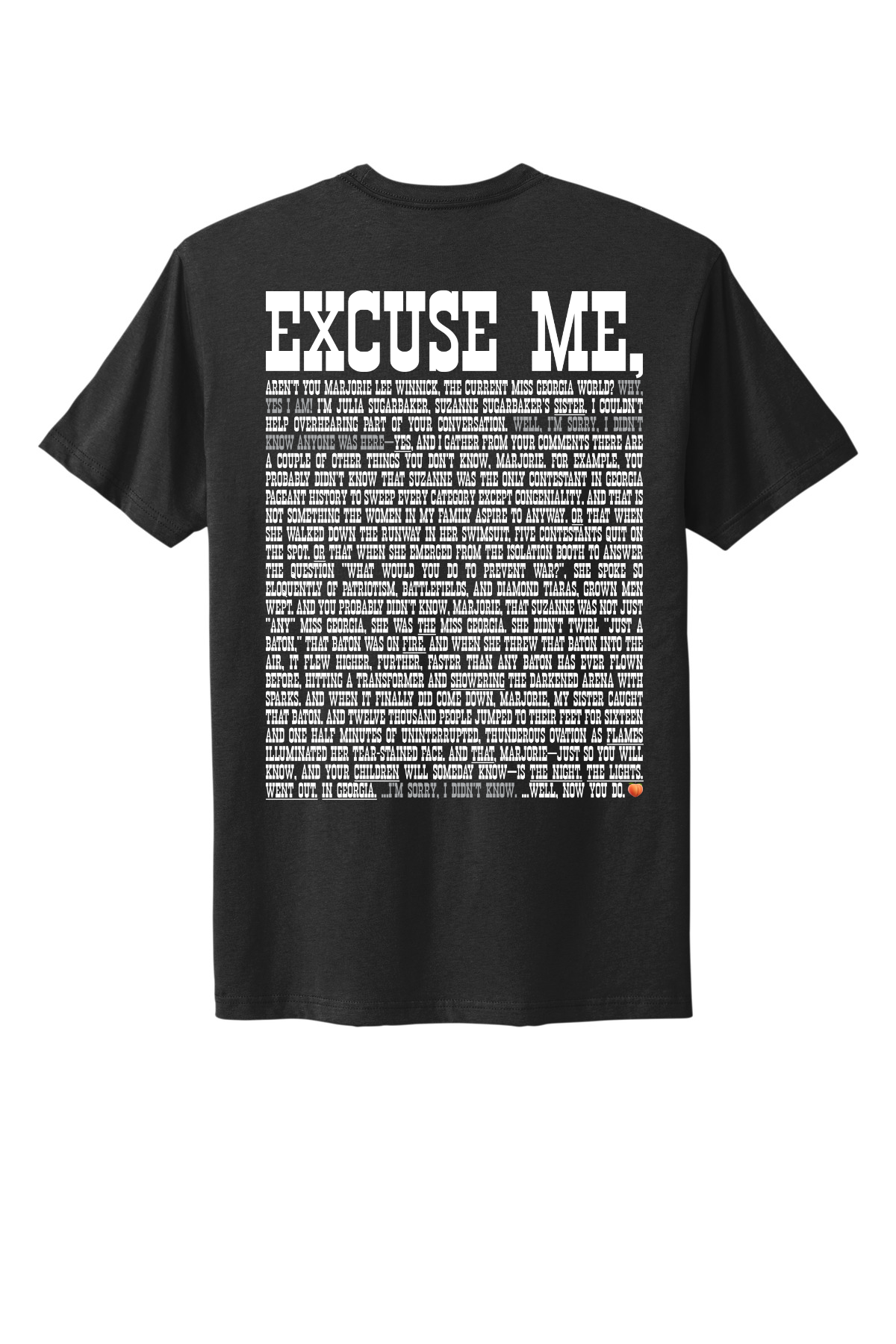 Excuse Me - White Print