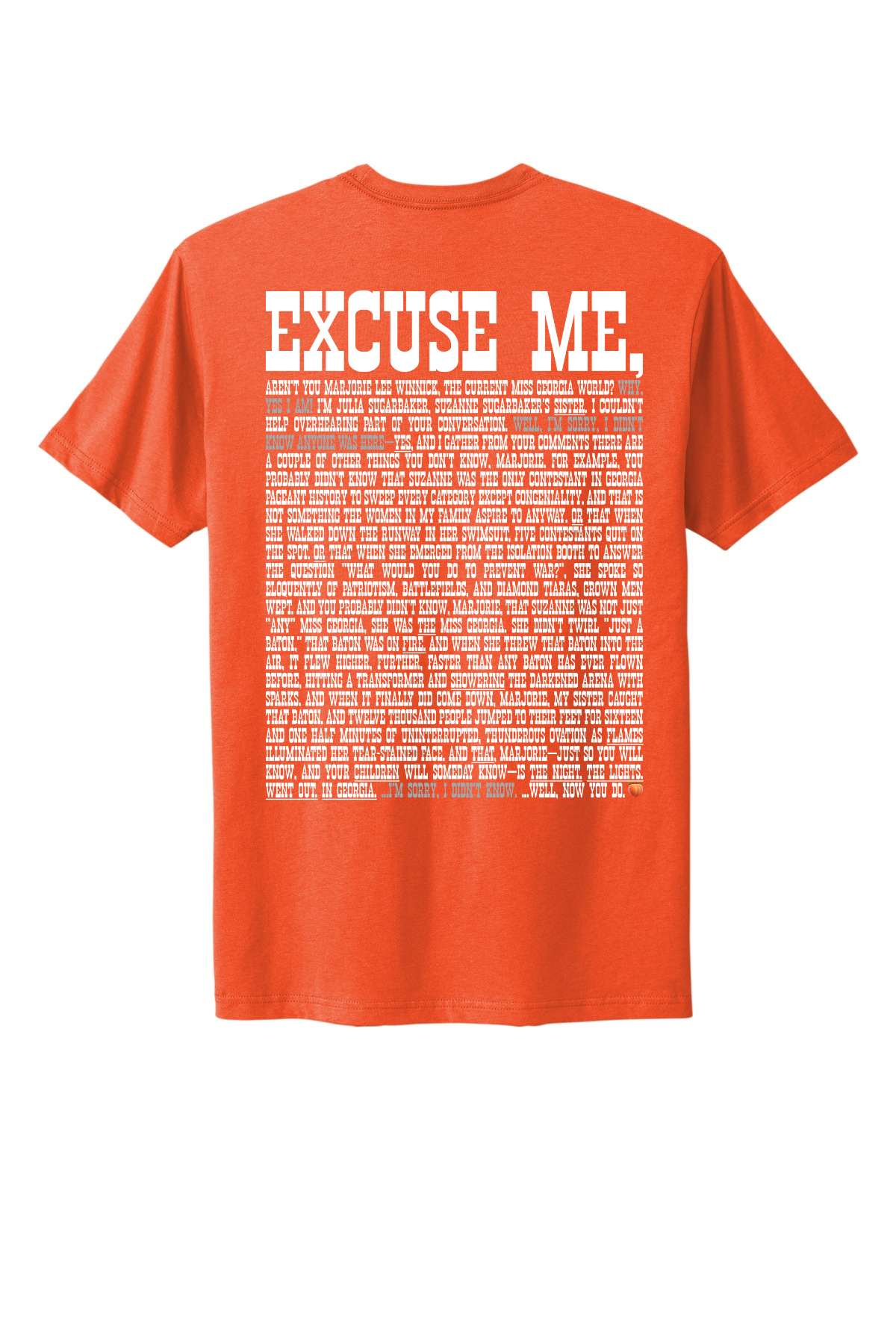 Excuse Me - White Print