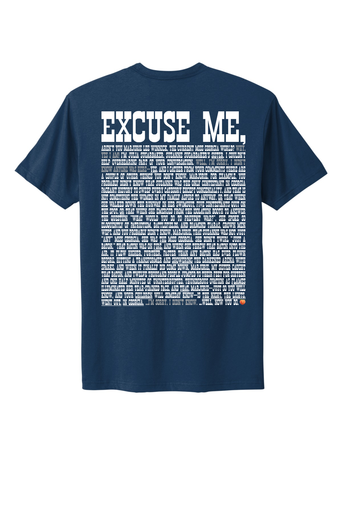 Excuse Me - White Print