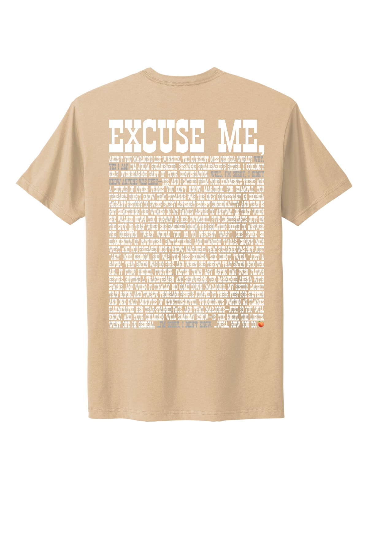 Excuse Me - White Print