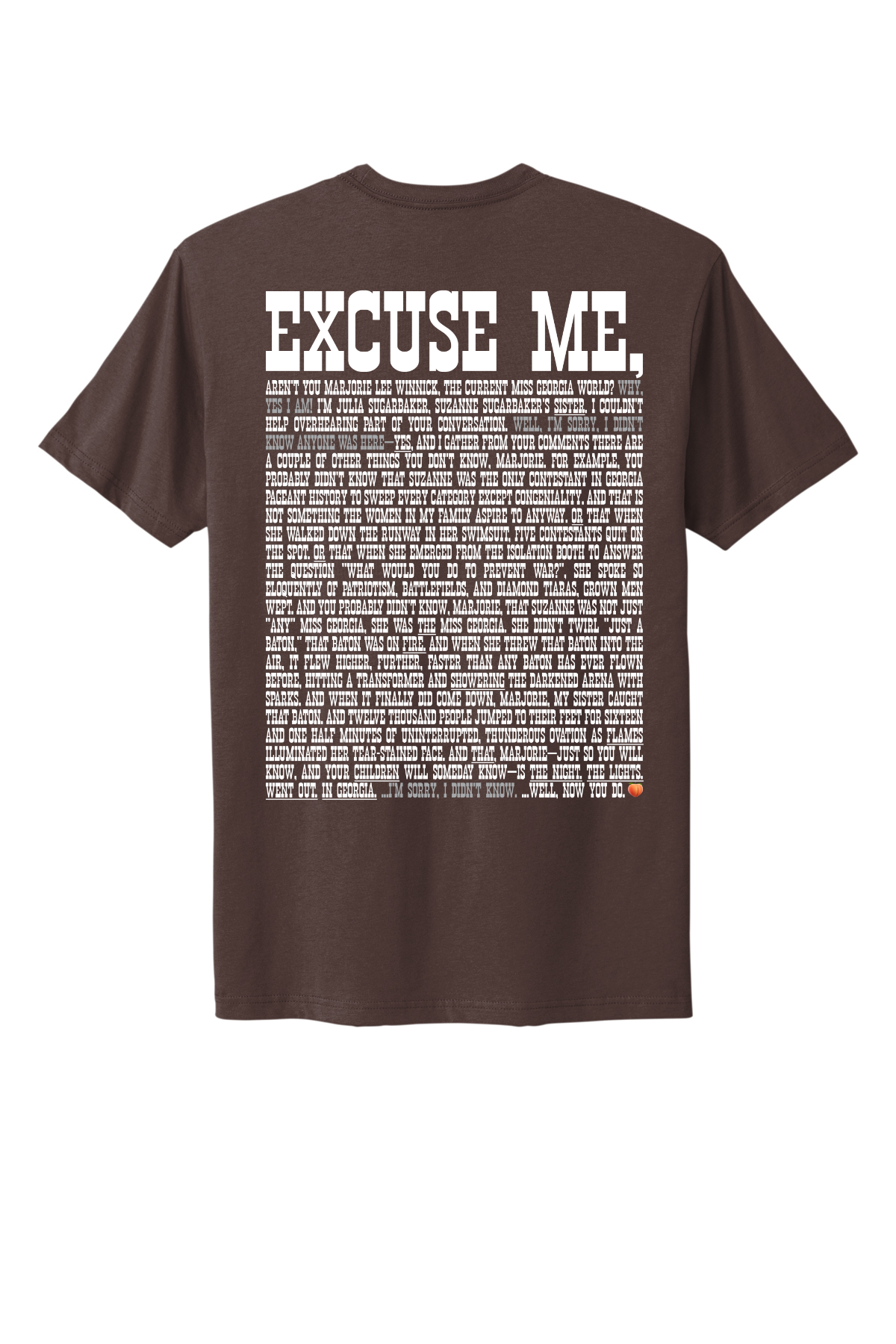 Excuse Me - White Print