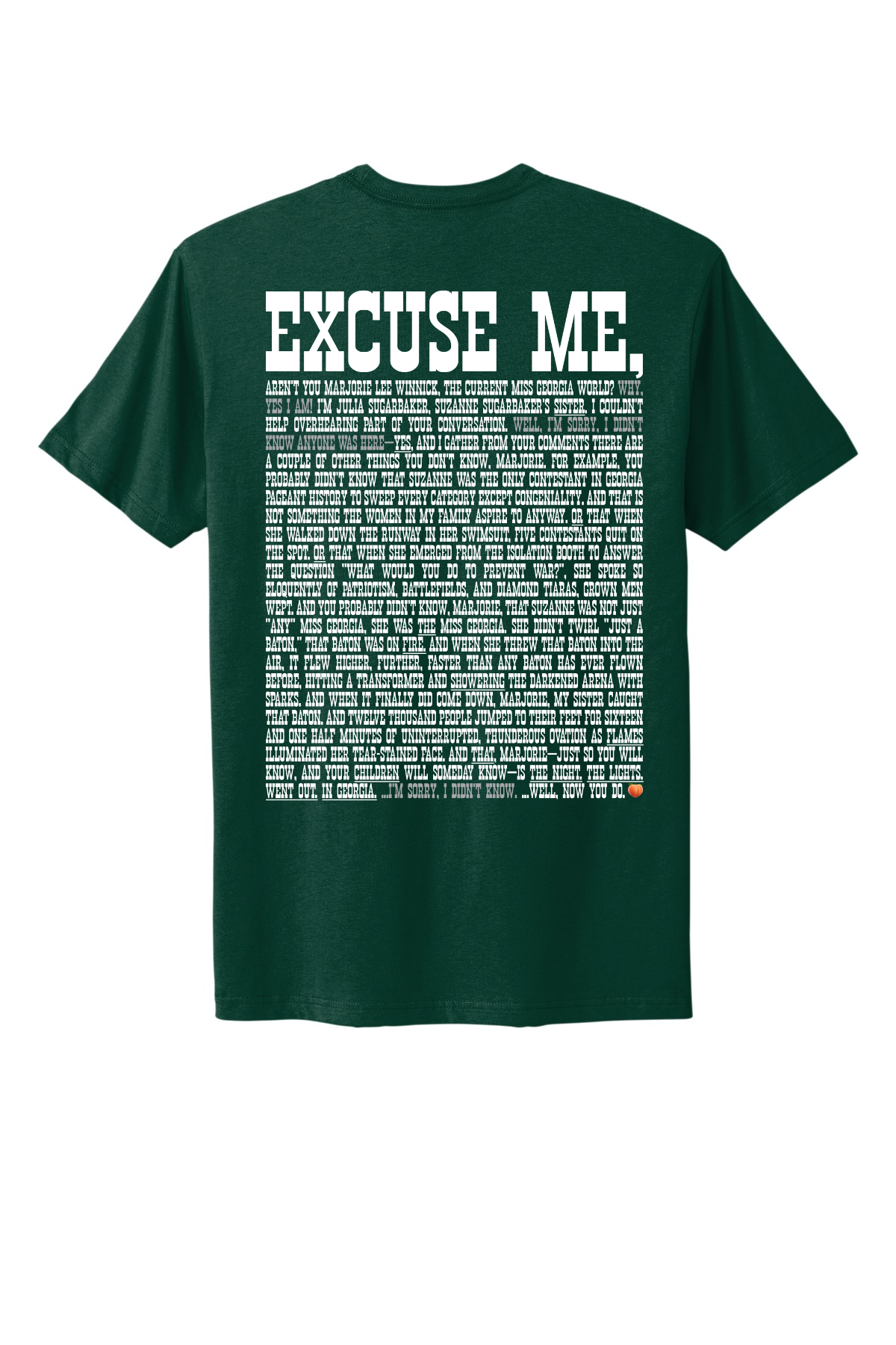 Excuse Me - White Print