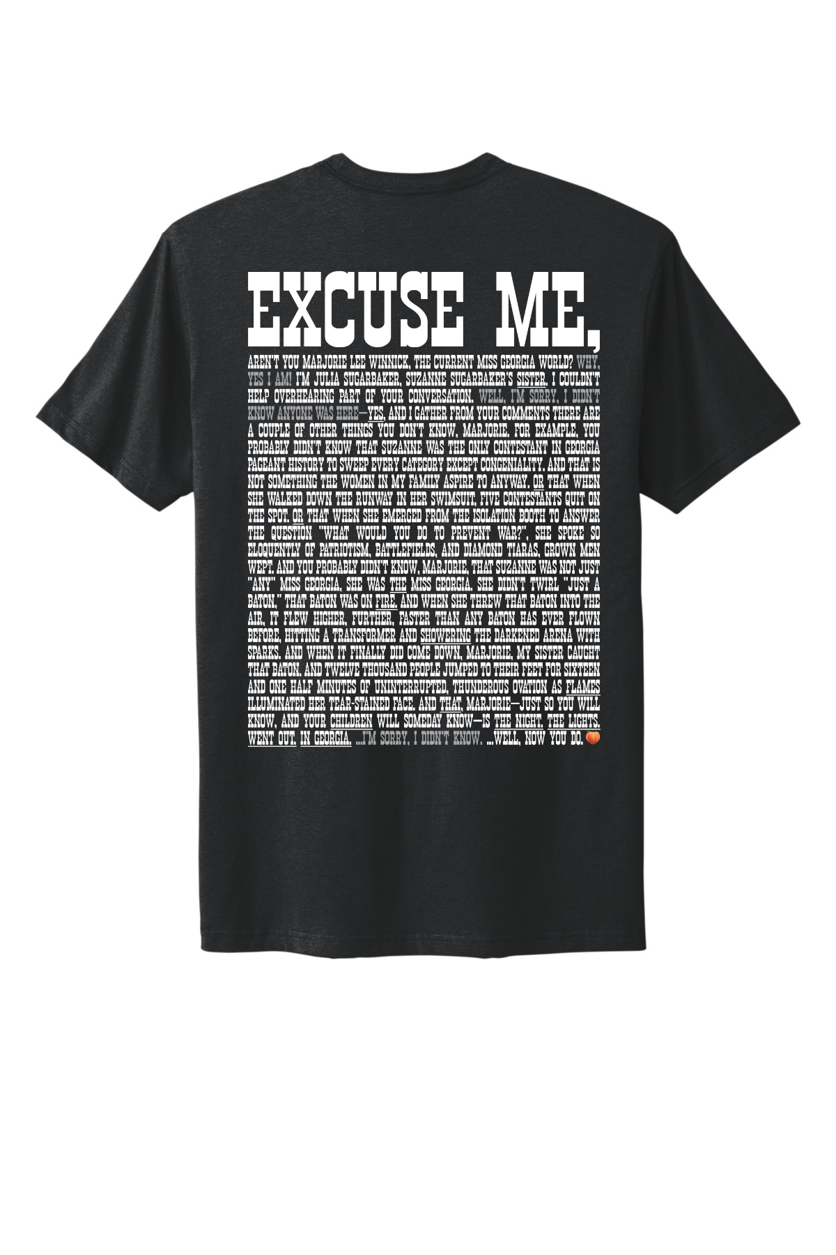 Excuse Me - White Print