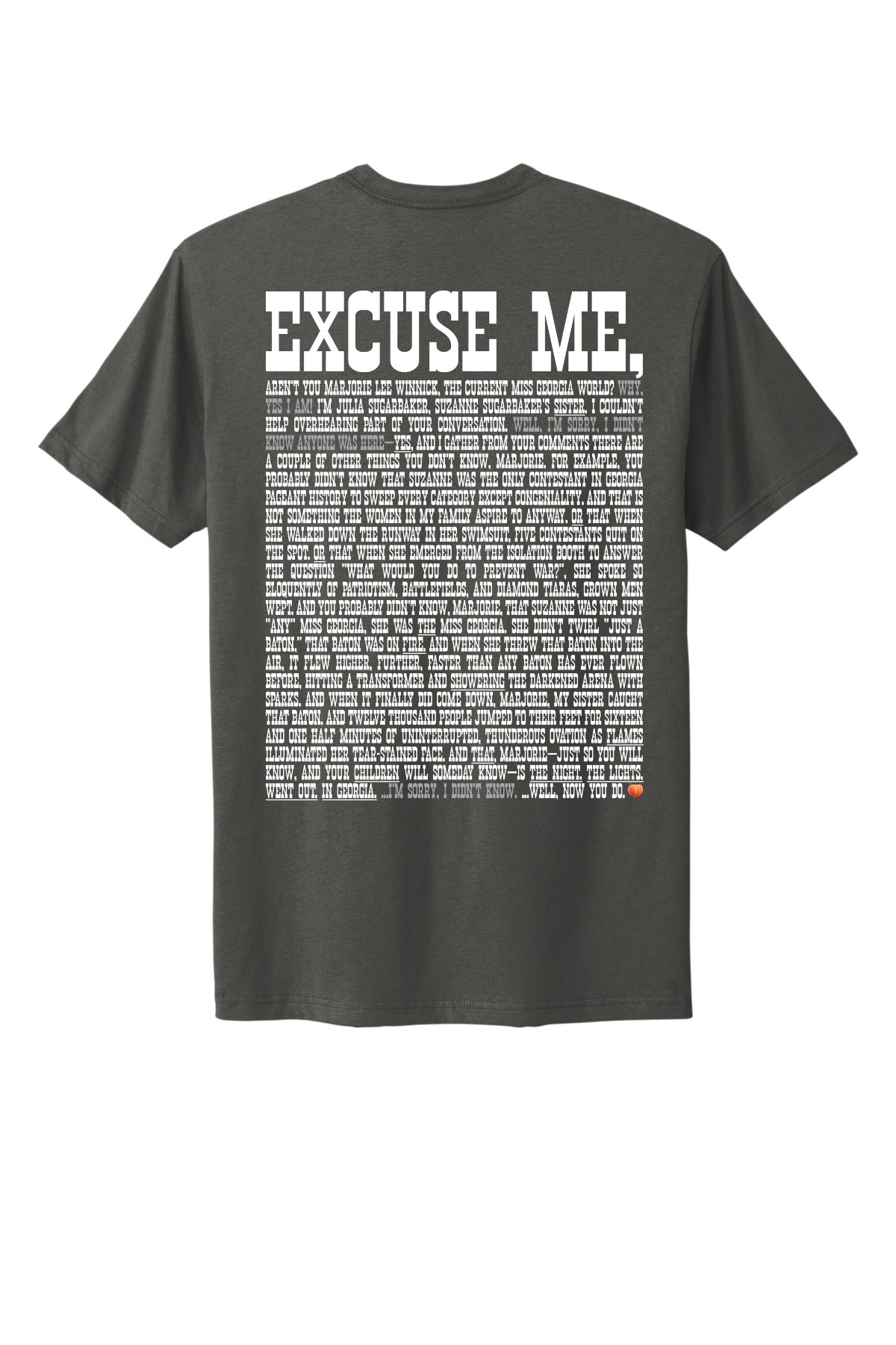 Excuse Me - White Print