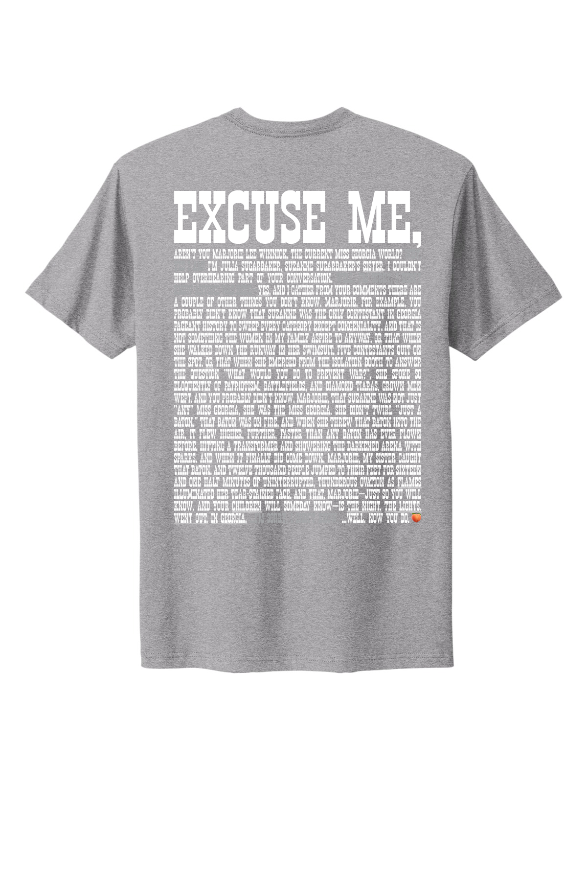 Excuse Me - White Print