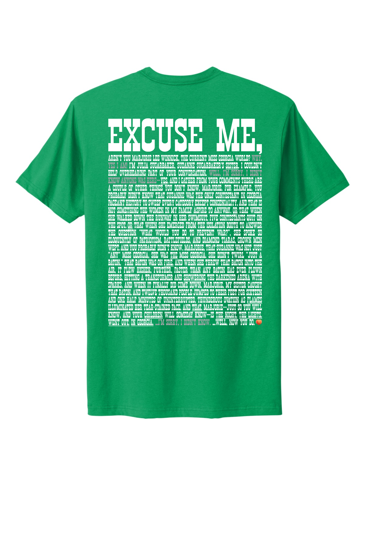 Excuse Me - White Print