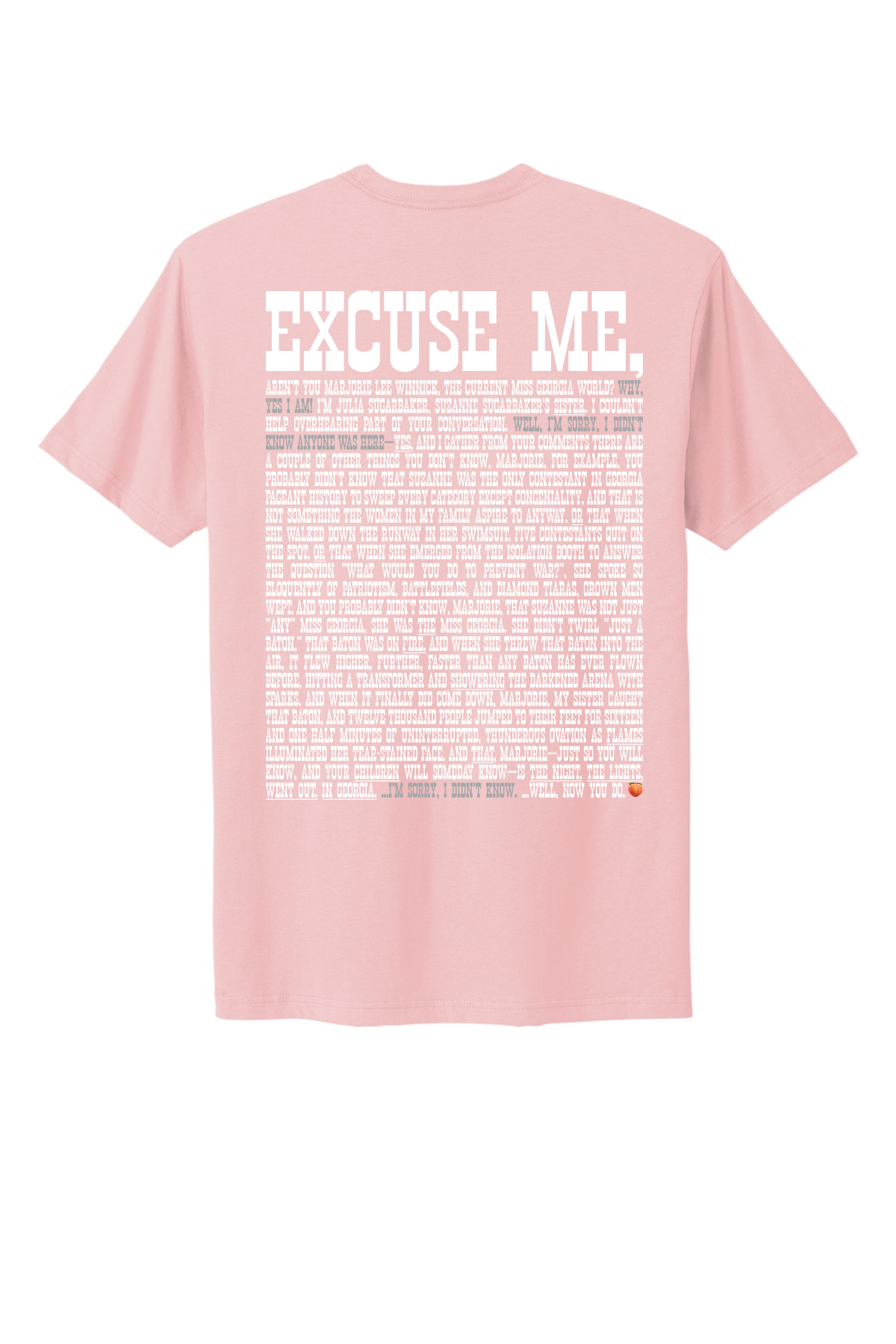 Excuse Me - White Print