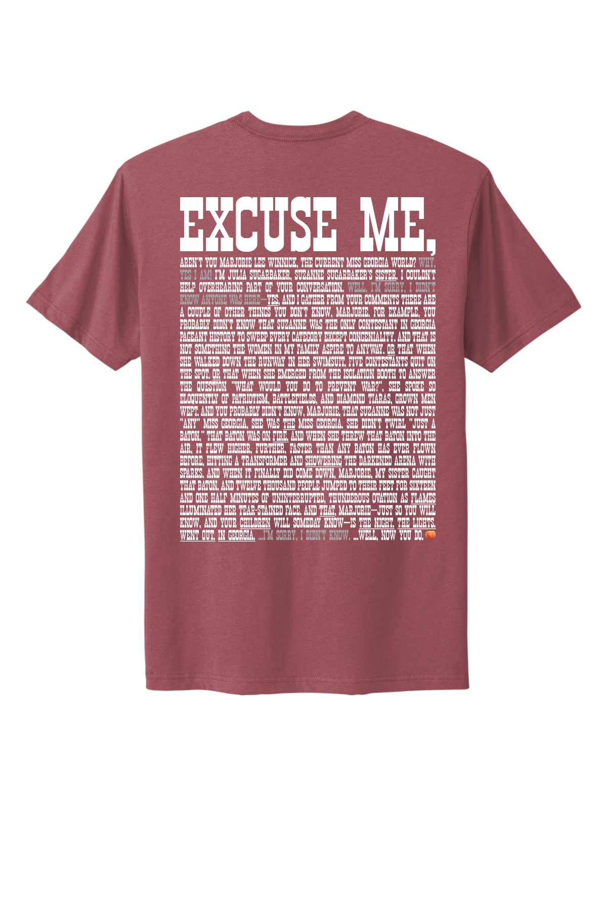 Excuse Me - White Print