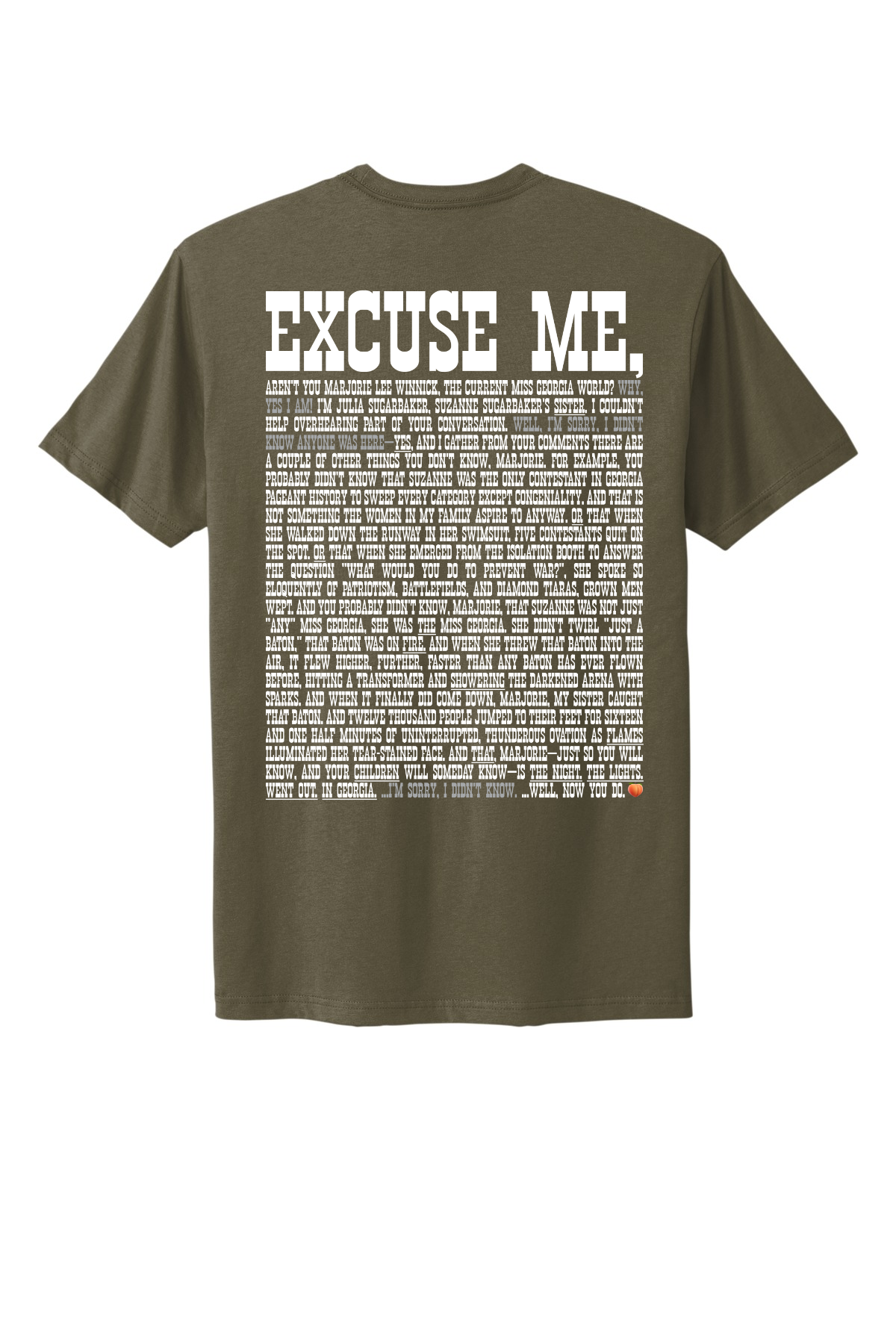 Excuse Me - White Print