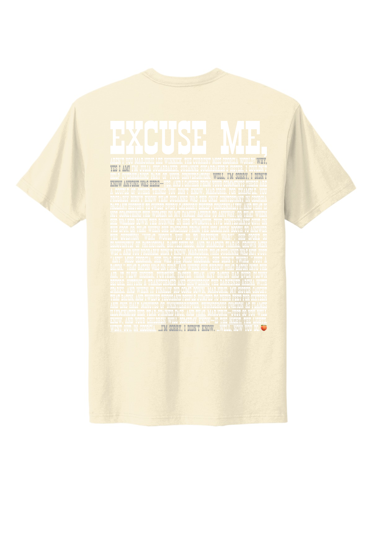 Excuse Me - White Print