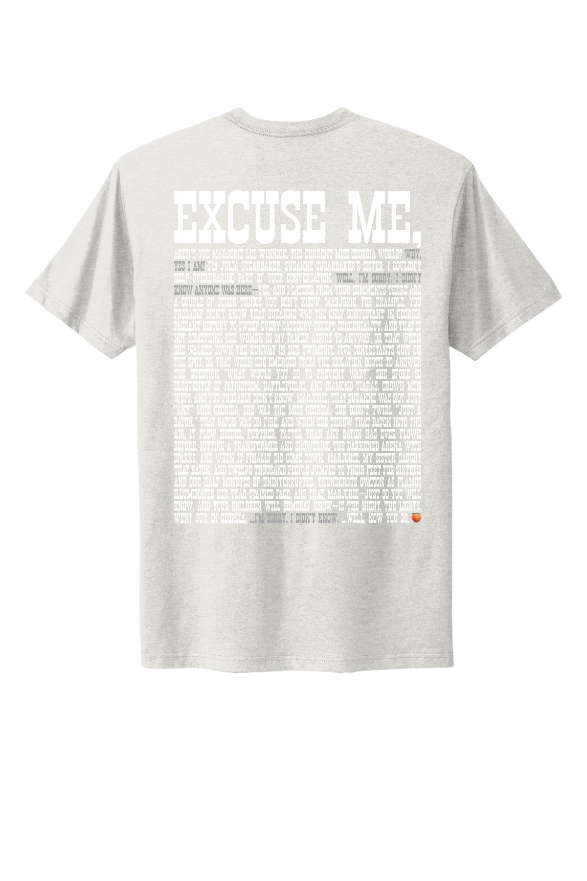 Excuse Me - White Print