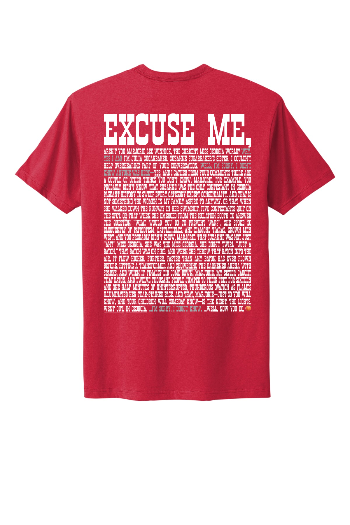 Excuse Me - White Print