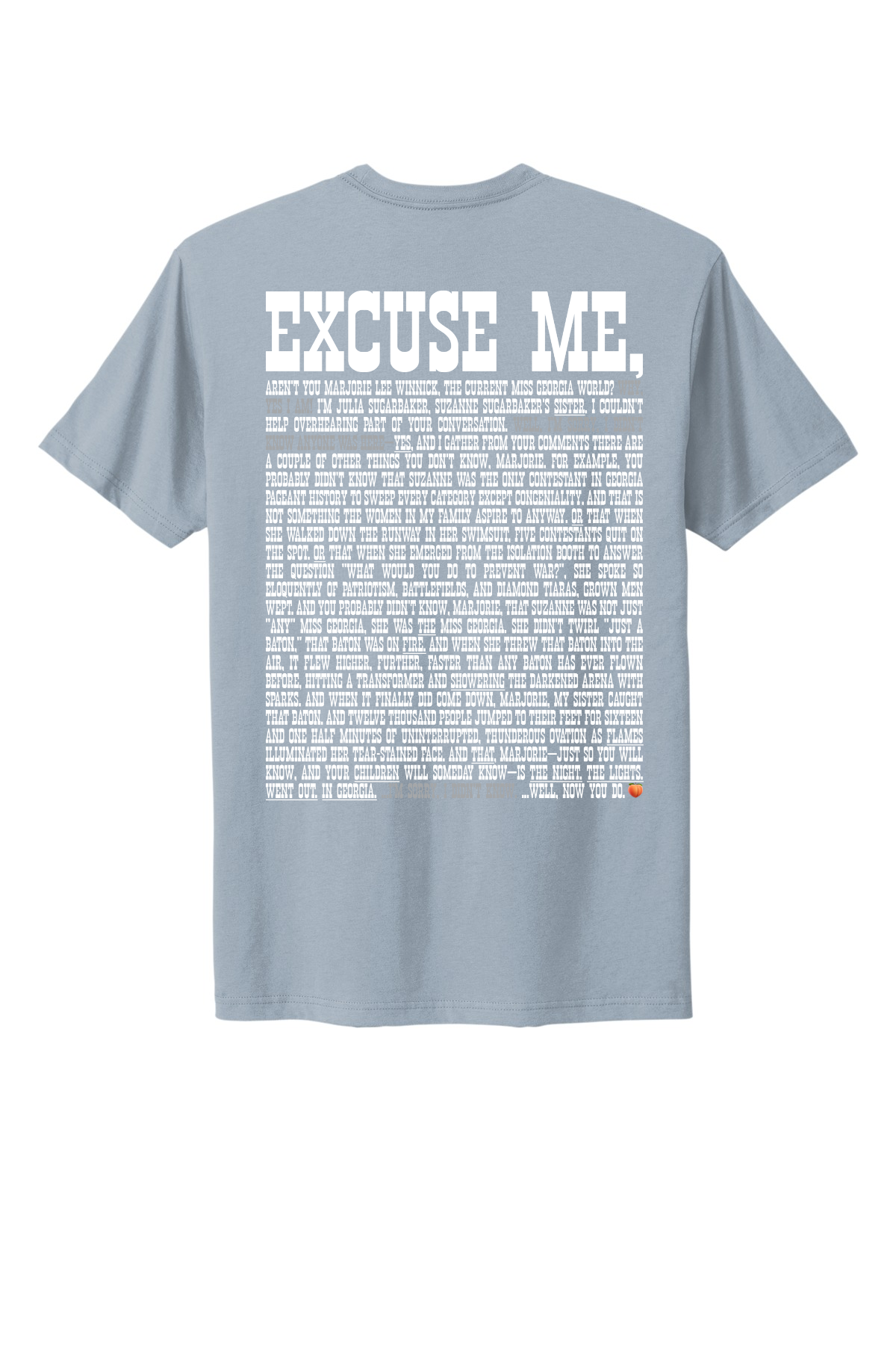 Excuse Me - White Print