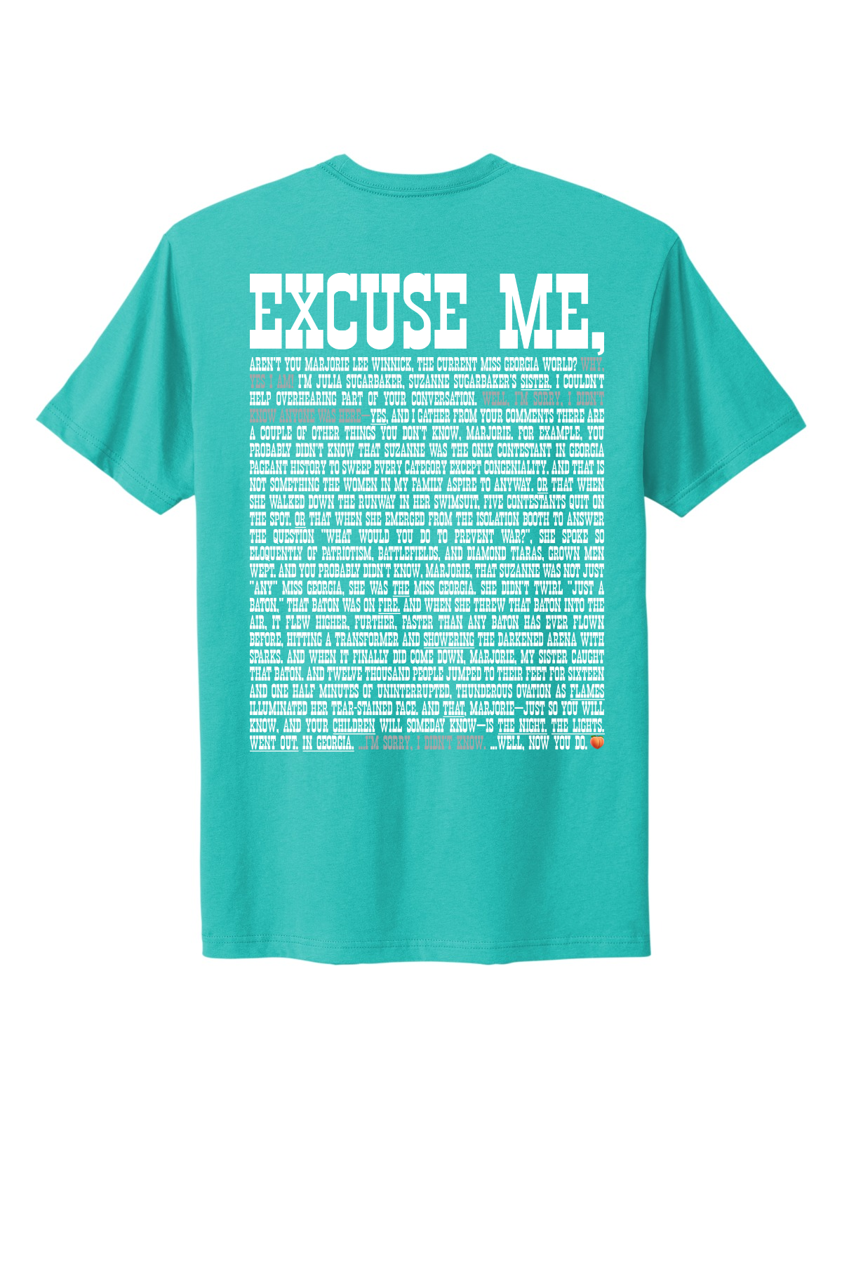 Excuse Me - White Print
