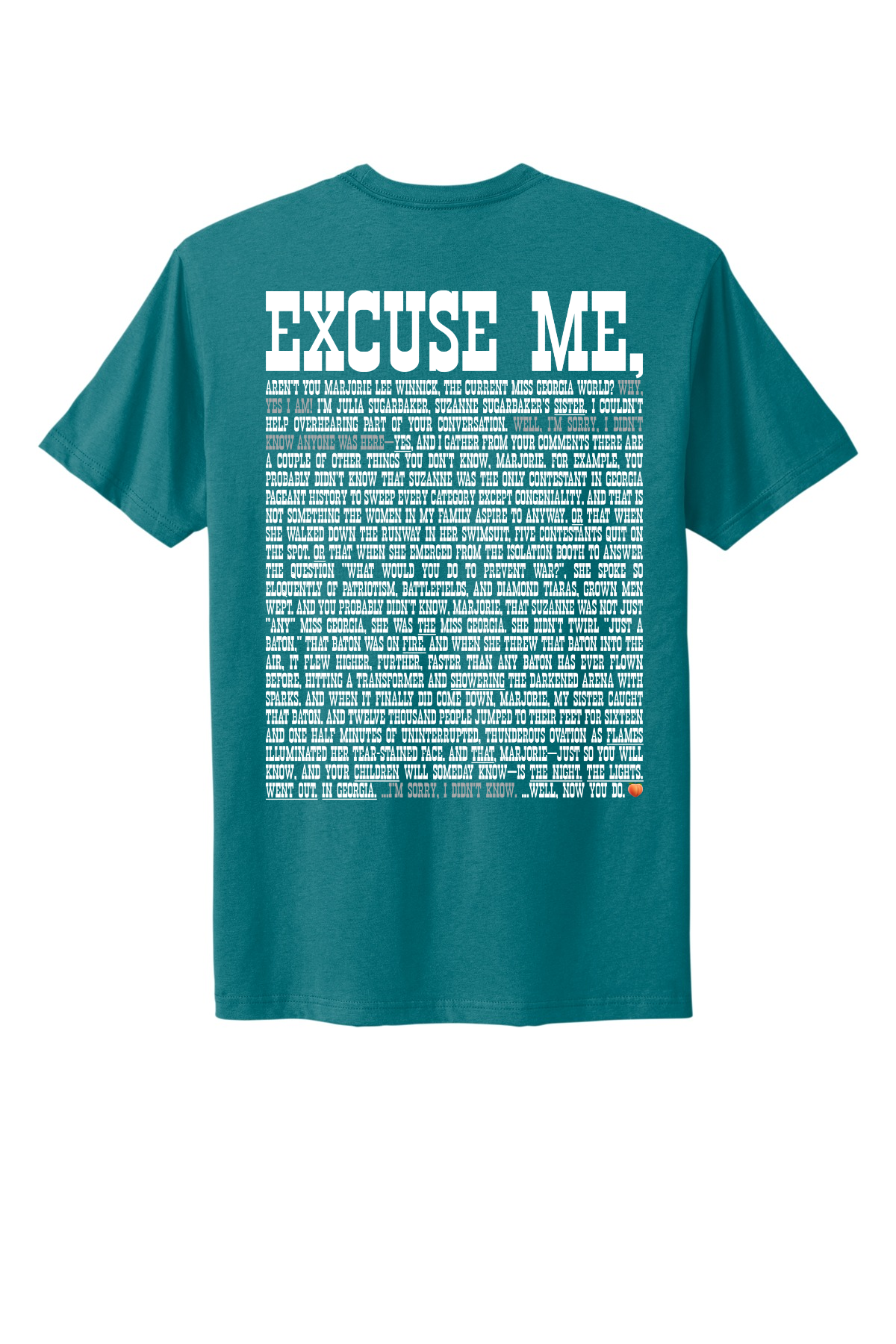 Excuse Me - White Print