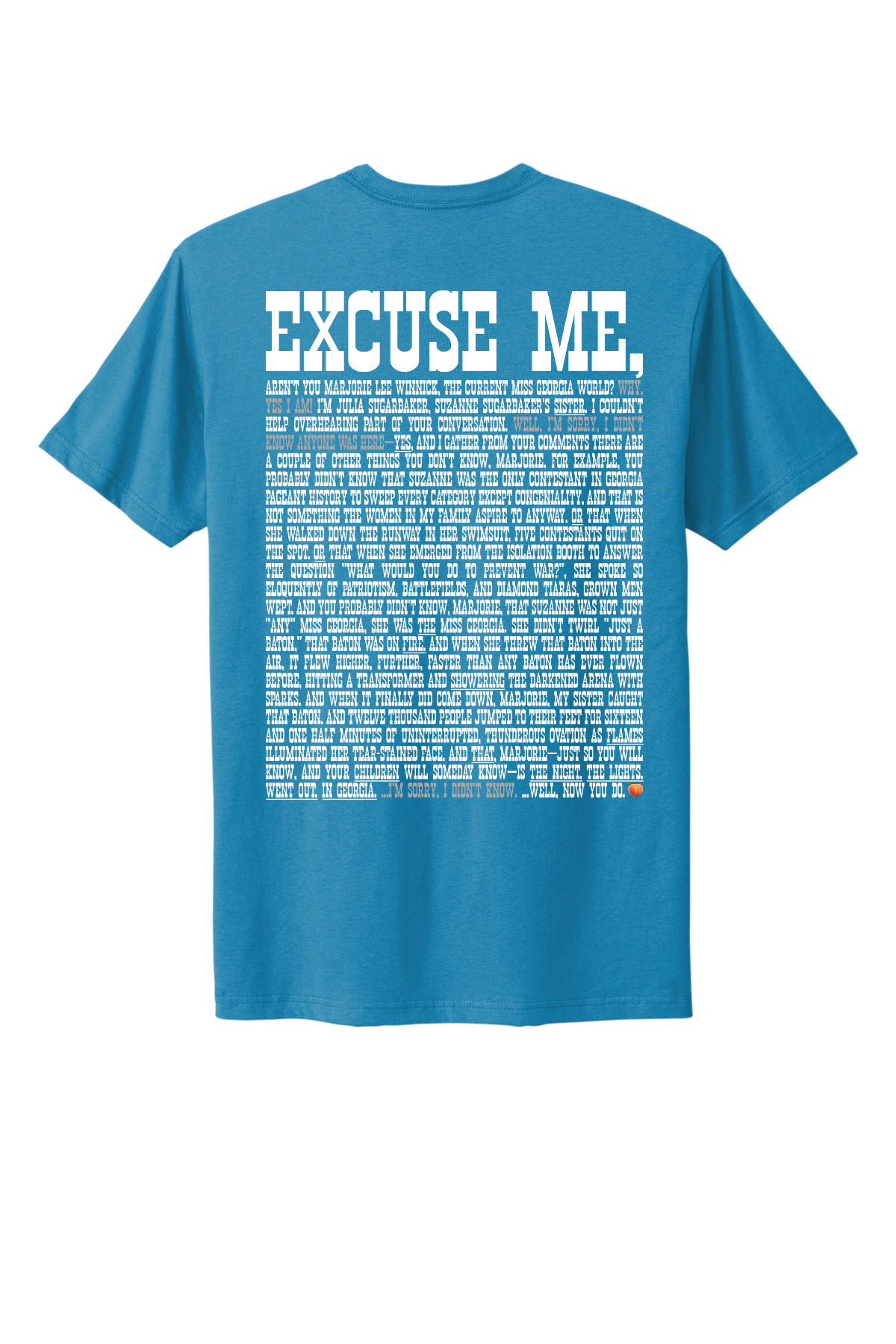 Excuse Me - White Print